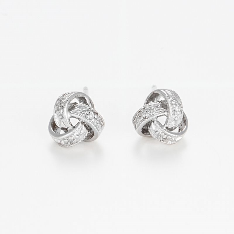 Boucles d'oreilles Or Blanc et Diamant