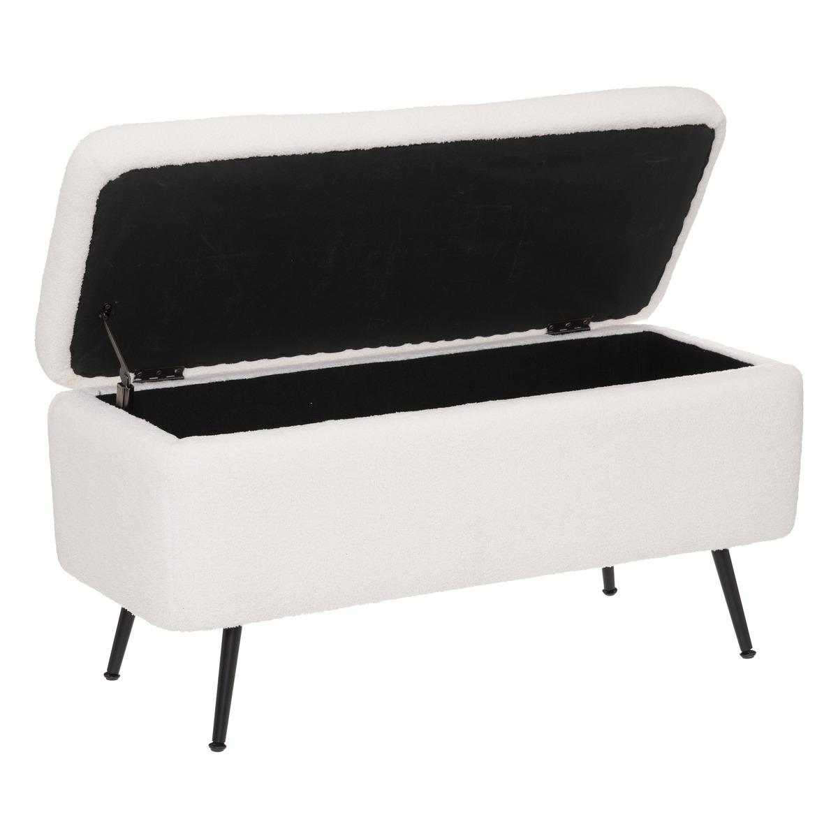 BANC COFFRE AURORA BLANC 100X40CM