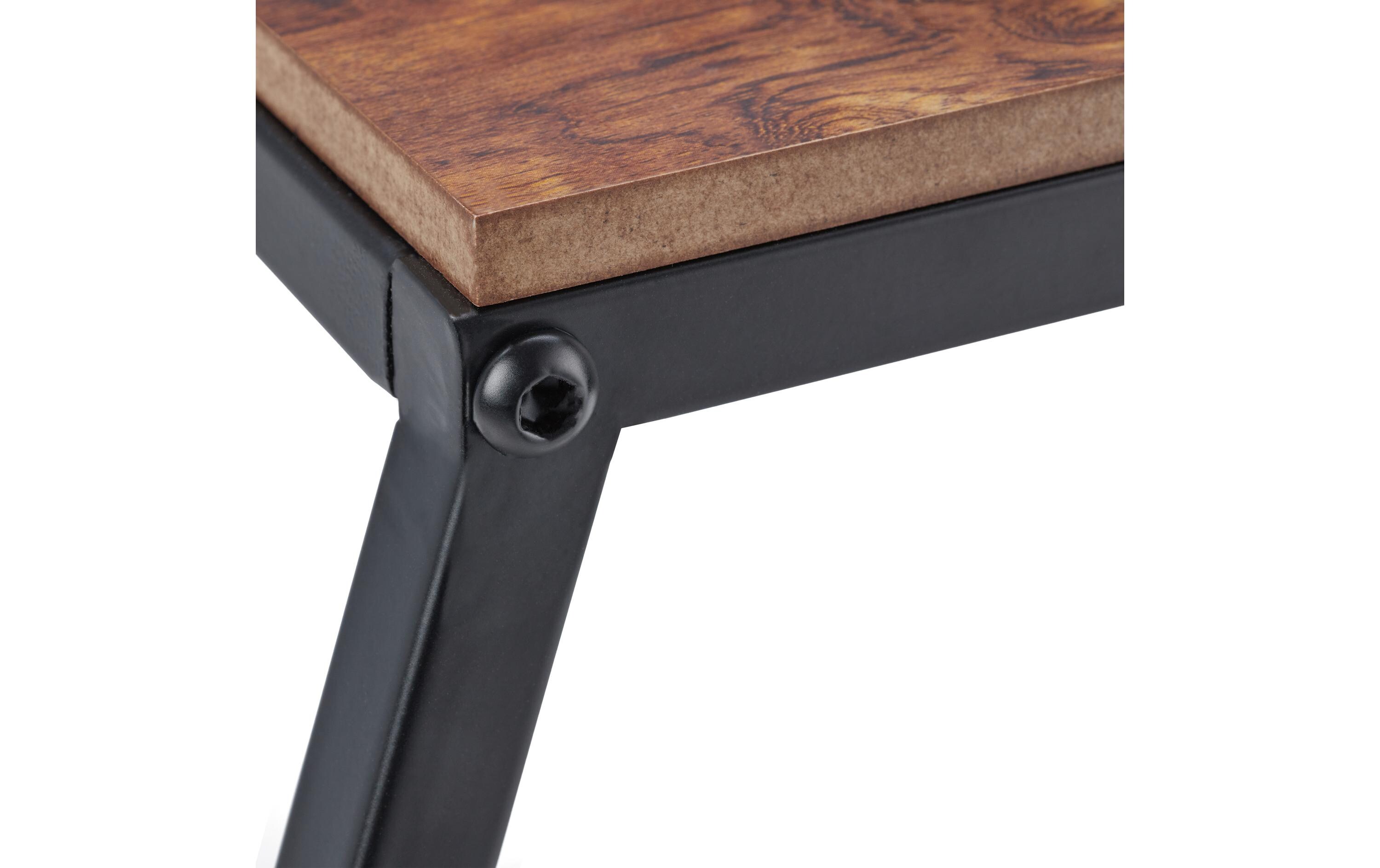 Beistelltisch Industrial 47.5 cm x 58.5 cm, Braun/SchwarzSofatisch