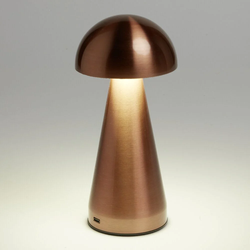 Lampe de table Roundi USB tactile orange Ø9,5xH22,5cm