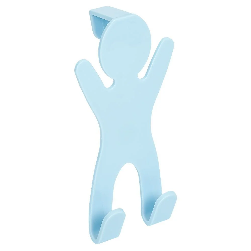 Crochet de porte forme bonhomme blanc - 10,5xH.19 cm