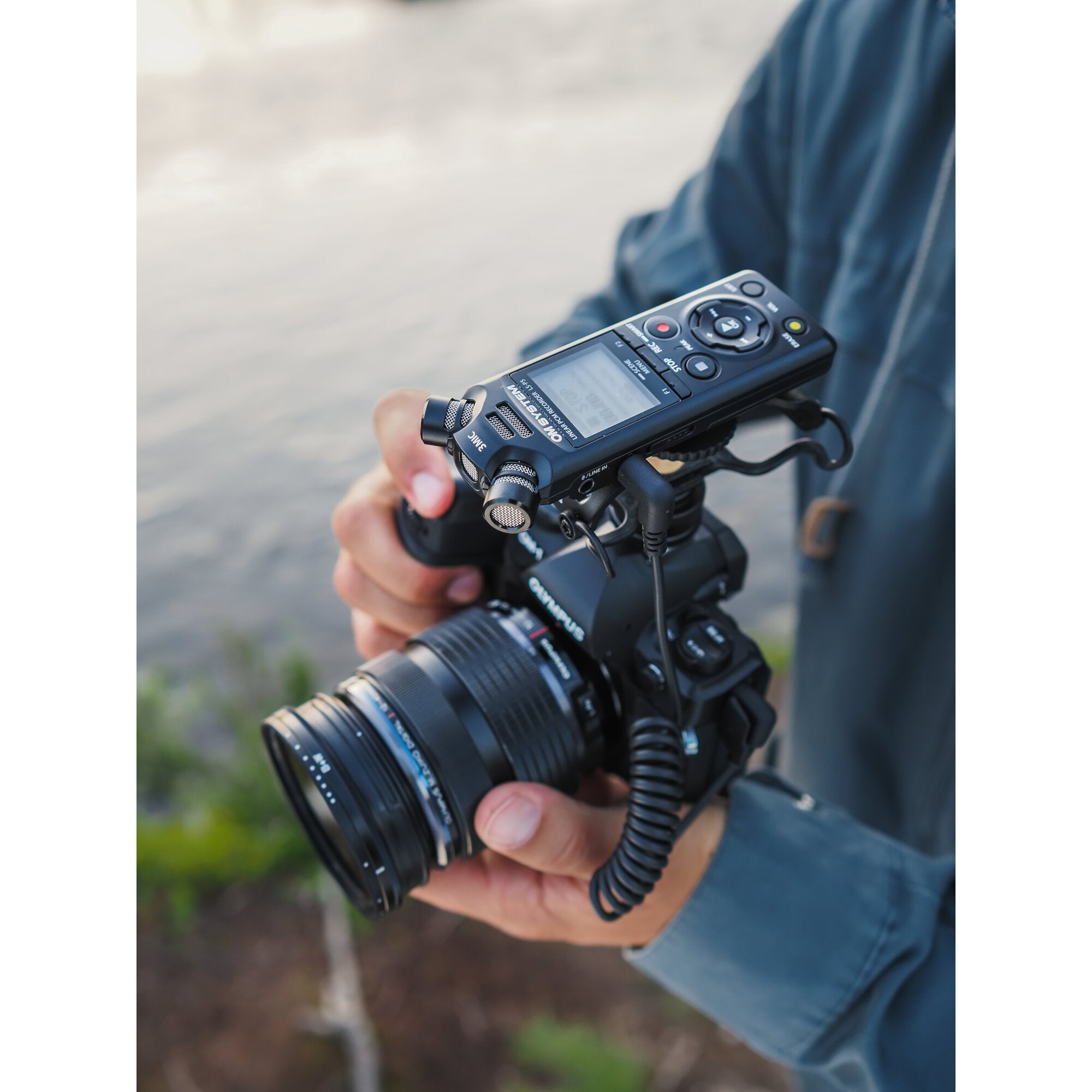 OM System LS-P5 digitale handheld audiorecorder