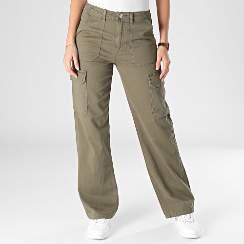Pantalon Cargo Jean Femme Malfy Vert Kaki