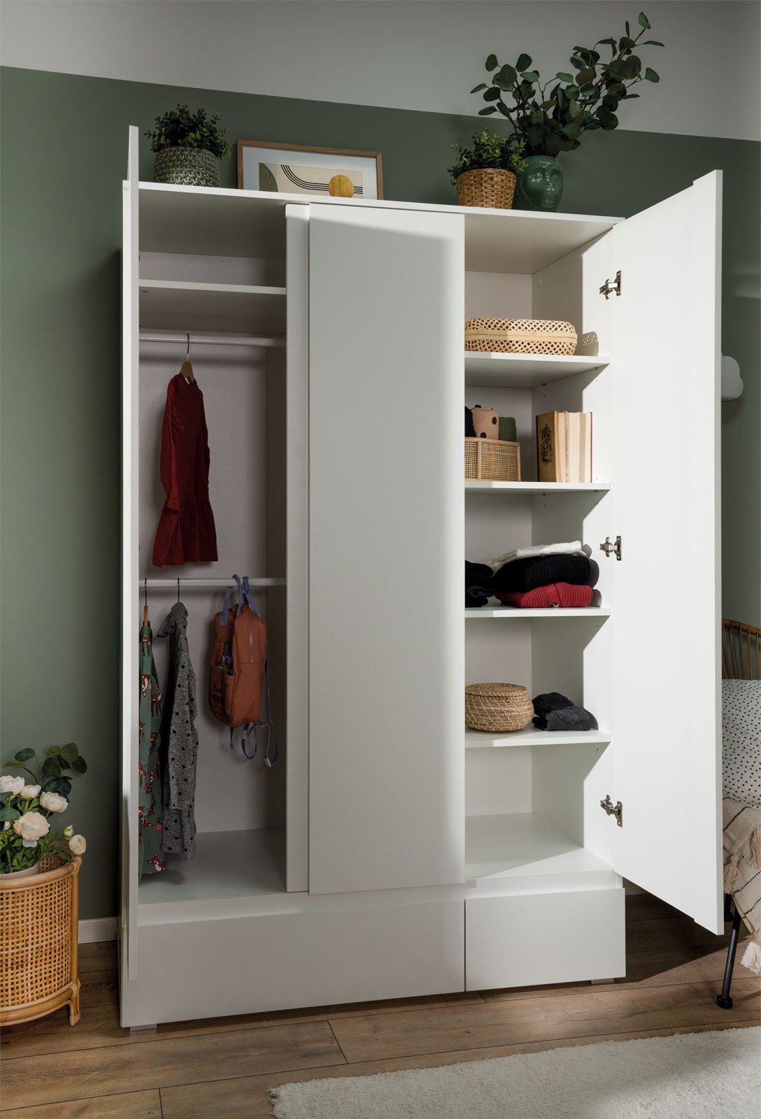 Kleiderschrank Image Weiß 120 x 191 x 55 cm