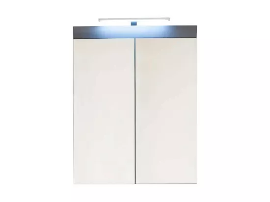 Meuble haut éclairage non inclus- Mélaminé - Gris - 60 - 77 - 17 cm