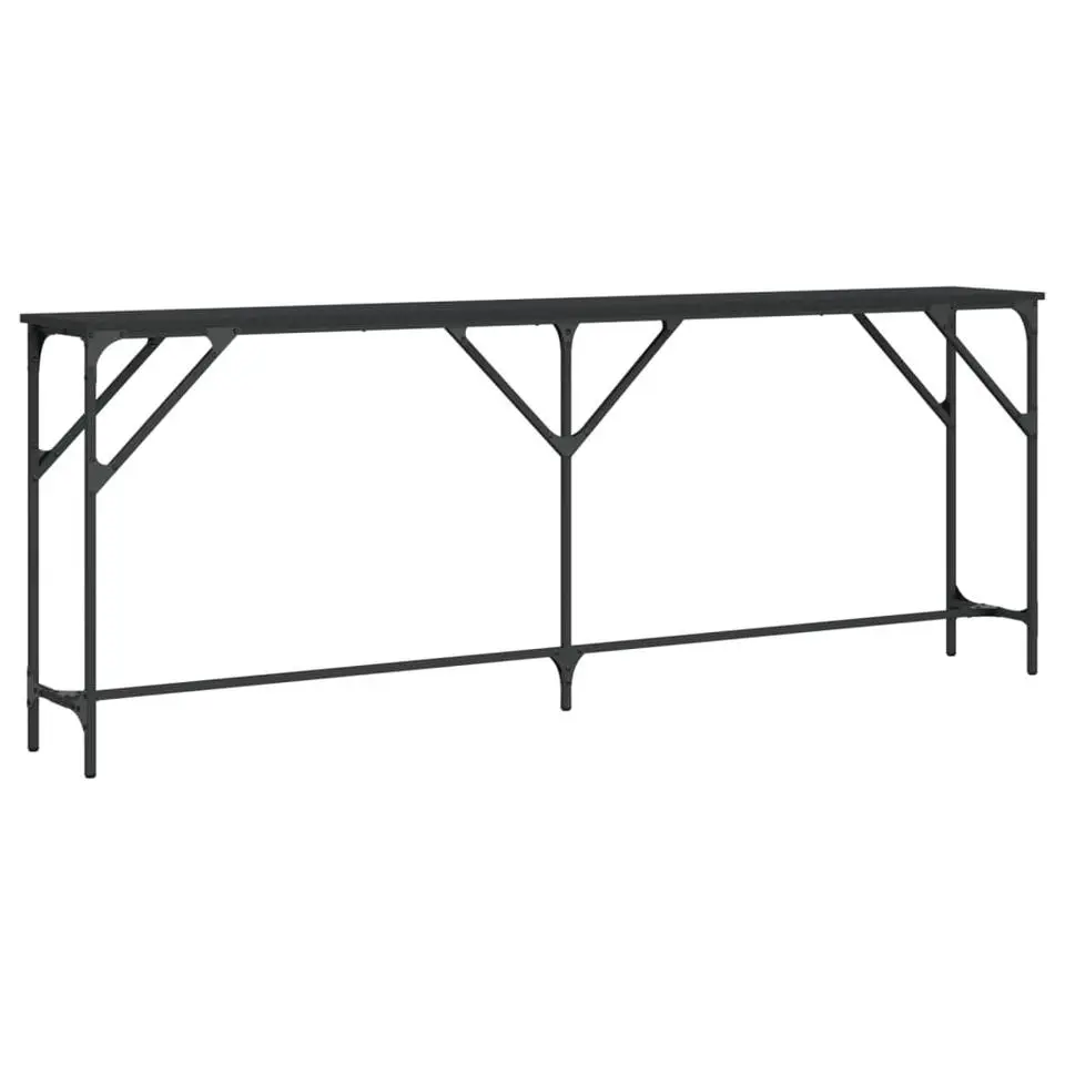 vidaXL - Consoletafel - Zwart - Bewerkt hout - 200x29x75 cm
