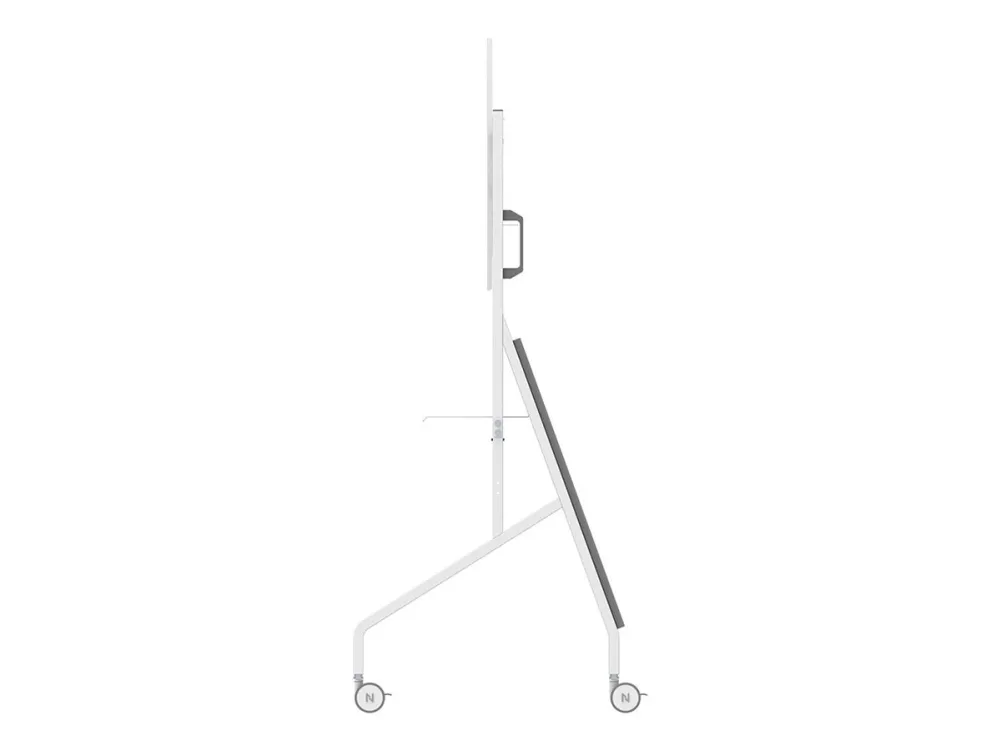 Neomounts Move Go FL50-525WH1 - Vogn med hjul - for fladt panel - låsbar - stål - hvid - skærmstørrelse: 55