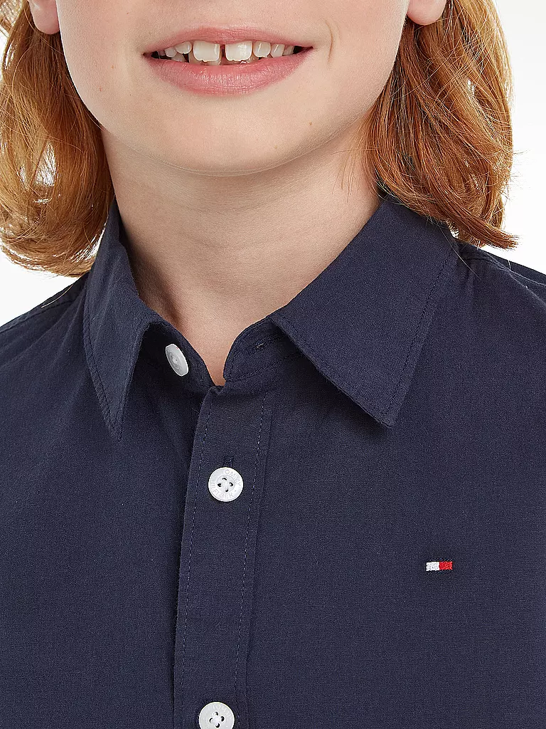 TOMMY HILFIGER Jungen Hemd Slim Fit blau