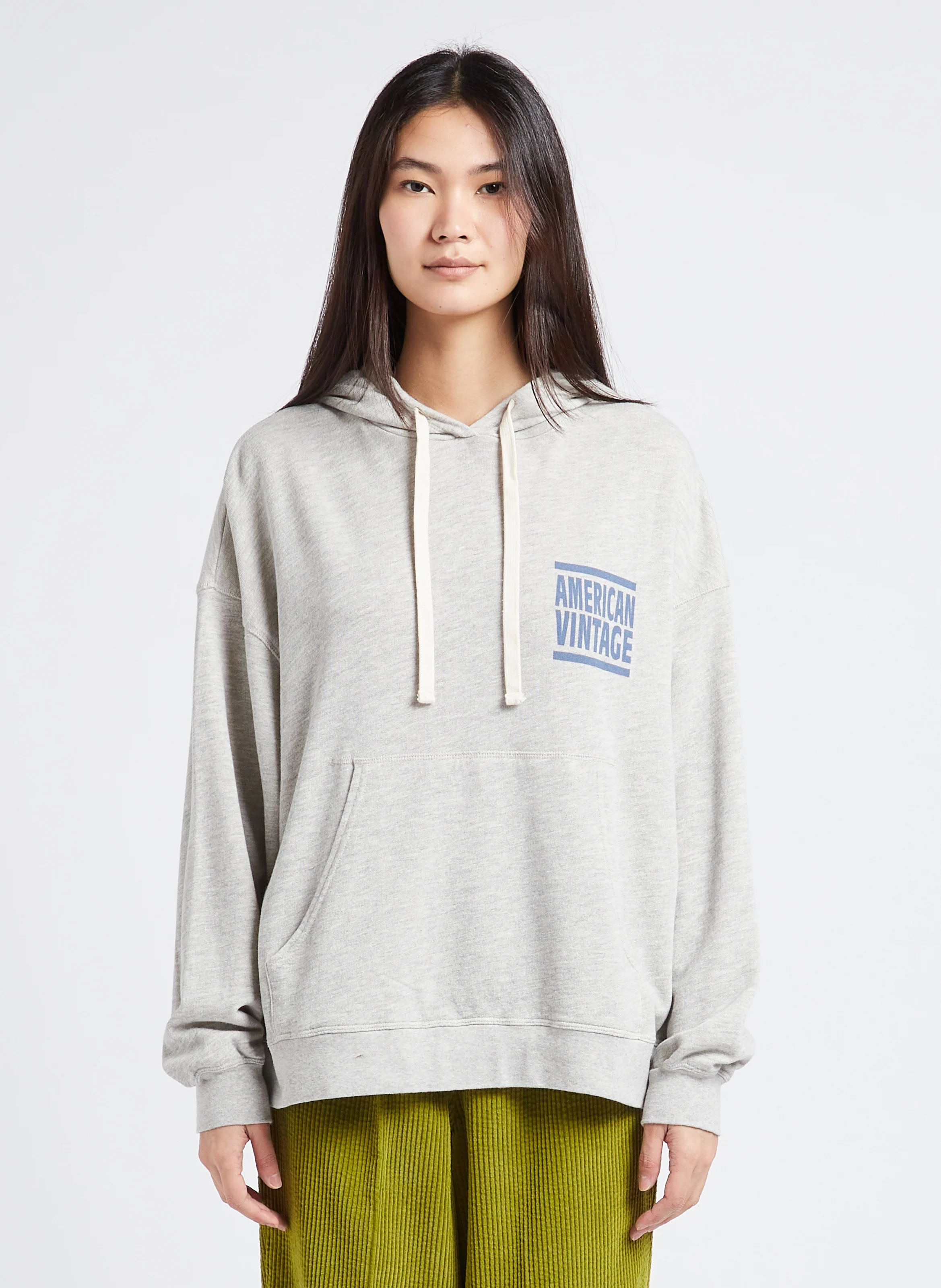 ZOFBAY - Sweat à capuche sérigraphié en coton mélangé | Gris