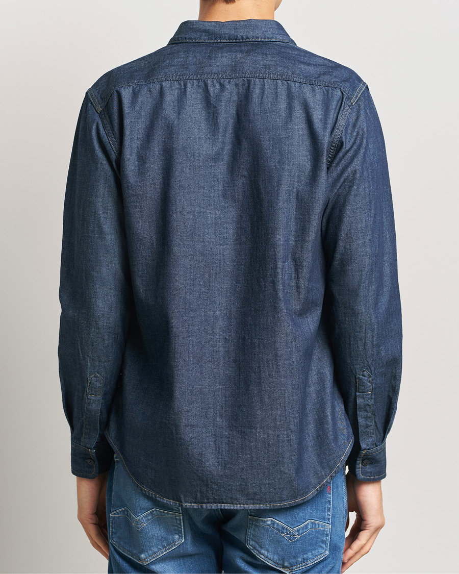 Replay Denim Shirt Dark Blue