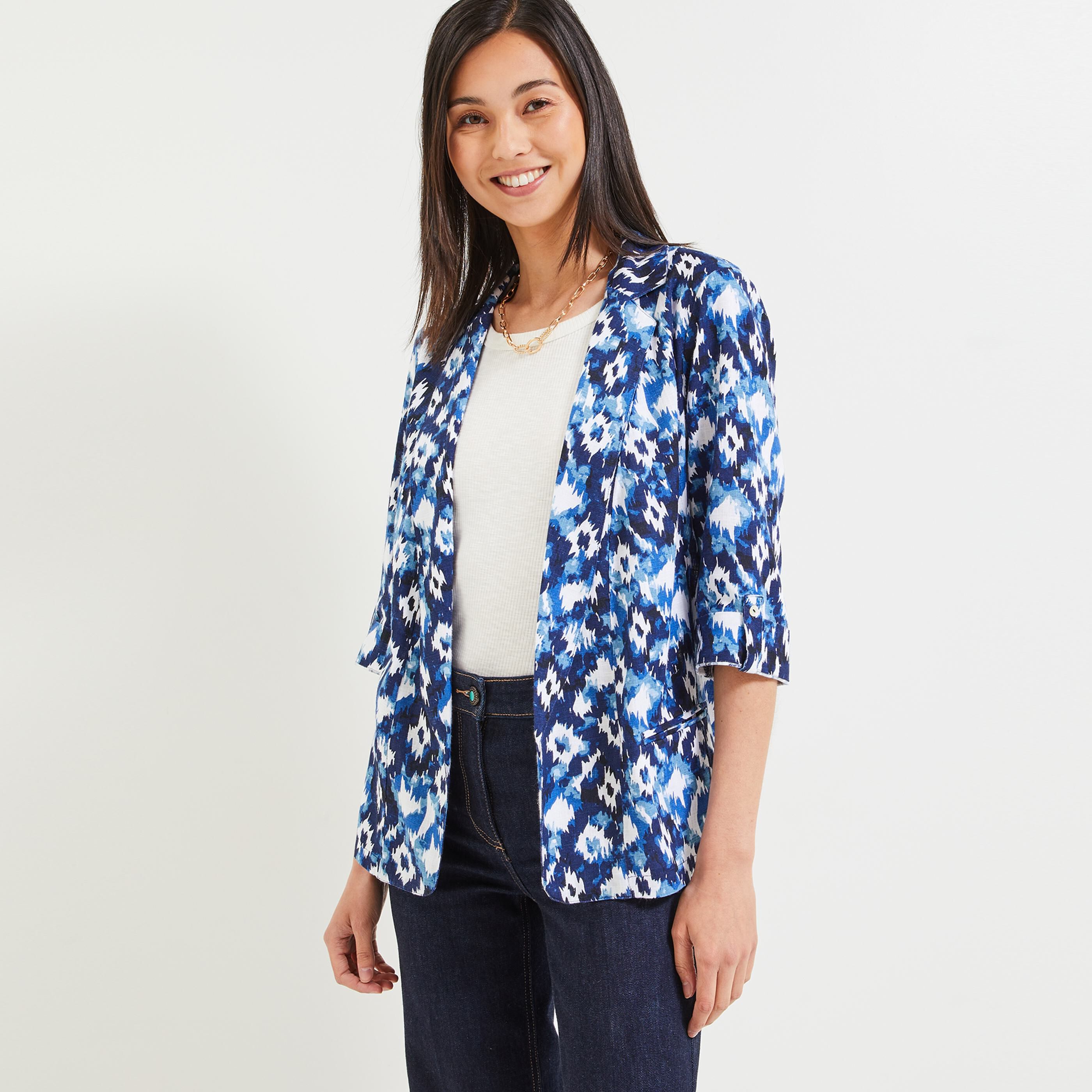 Veste fluide femme - BLEU