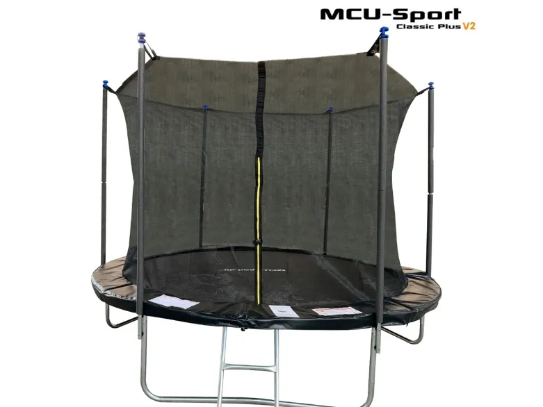 MCU-Sport Classic Plus V2 3,05M Trampolin   Sikkerhedsnet   Stige Sort