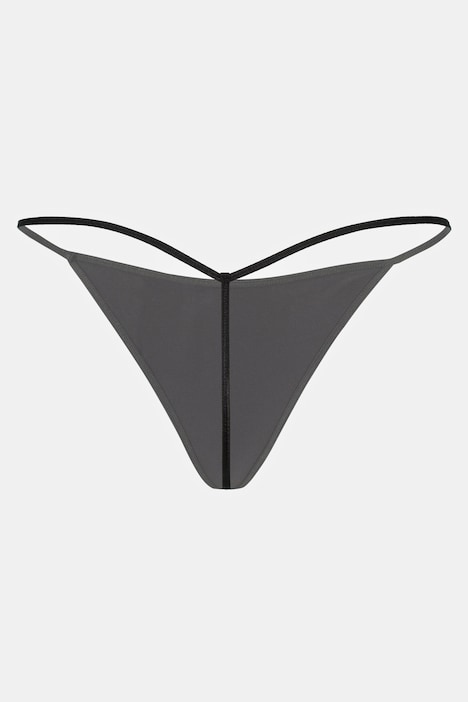 2-tlg. Set, Négligé & String, Lederoptik, elastisch