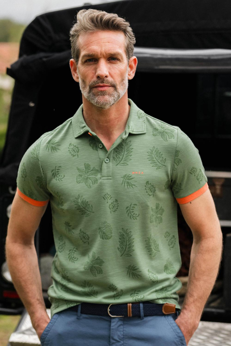 NZA groene heren polo