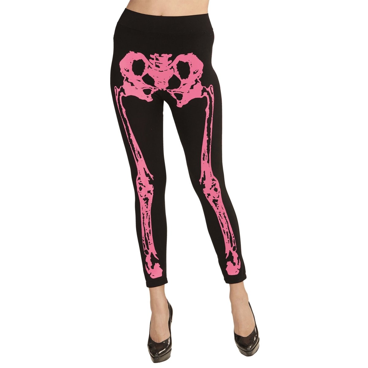 Halloween Legging Roze Skelet