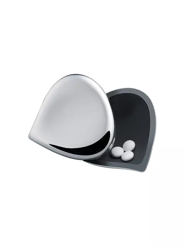 ALESSI Pillendose Chestnut Edelstahl silber
