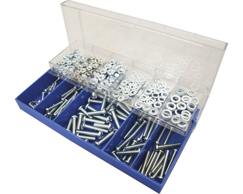 Assortiment verzinkte draadschroeven, 285 stuks