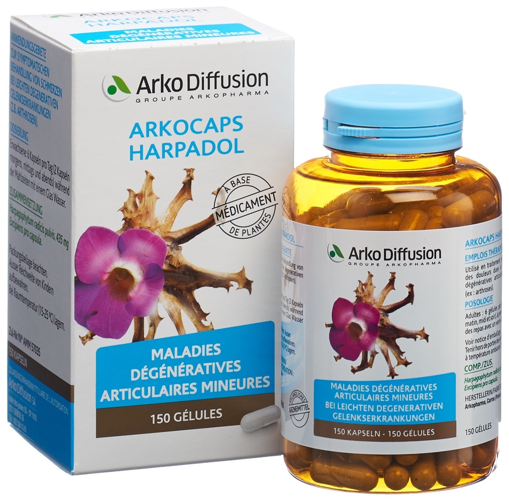 ARKOCAPS Teufelskralle<br>150 Stück, Dose, Hartkapsel, pflanzlich
