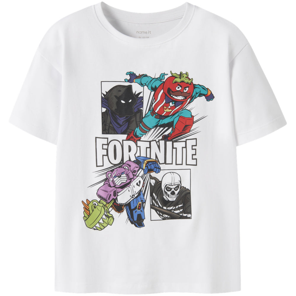 Køb Name It Bright White Nkmambrose Fortnite Ss Nreg Top Bfu