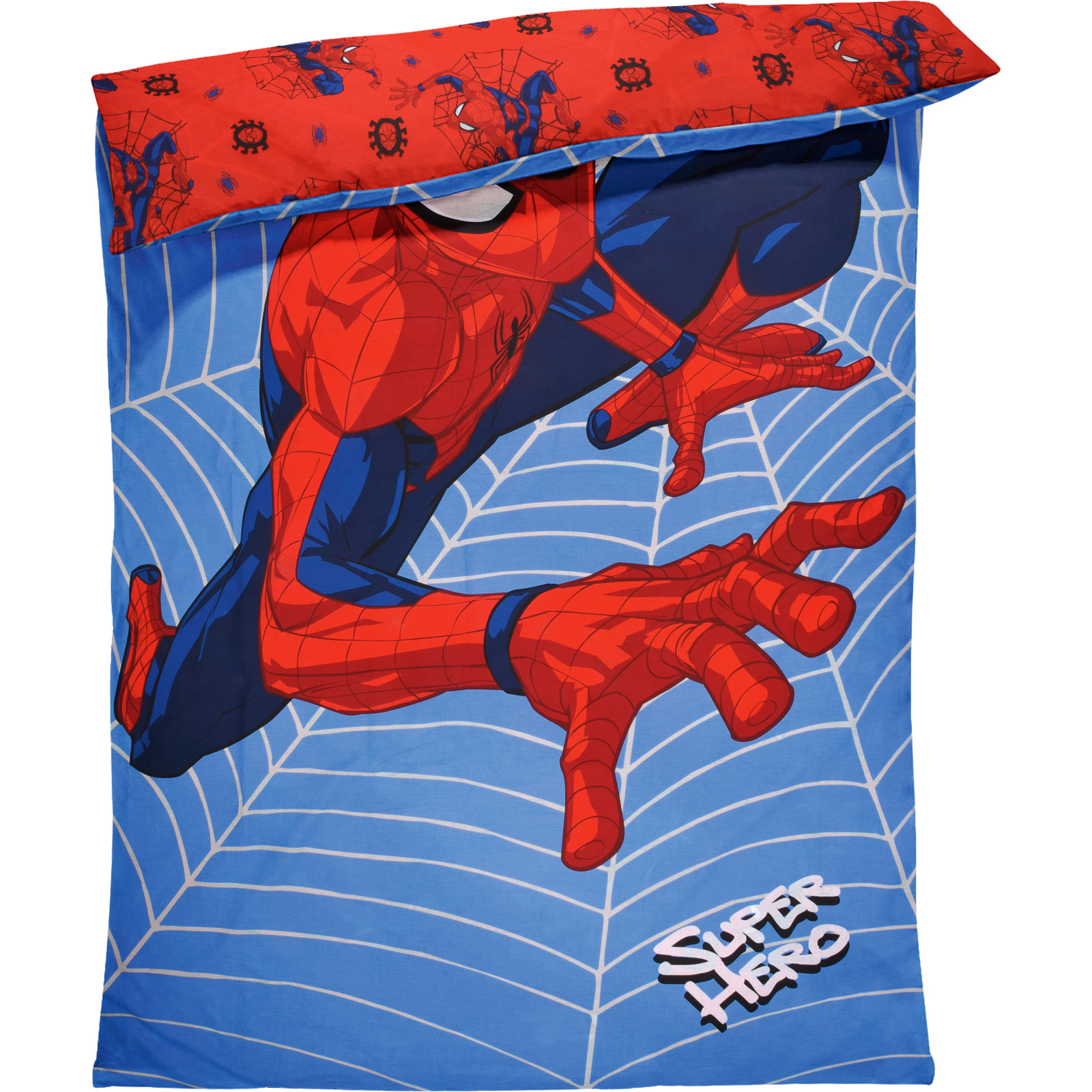 Bettwäsche Renforcé Spiderman blau-rot