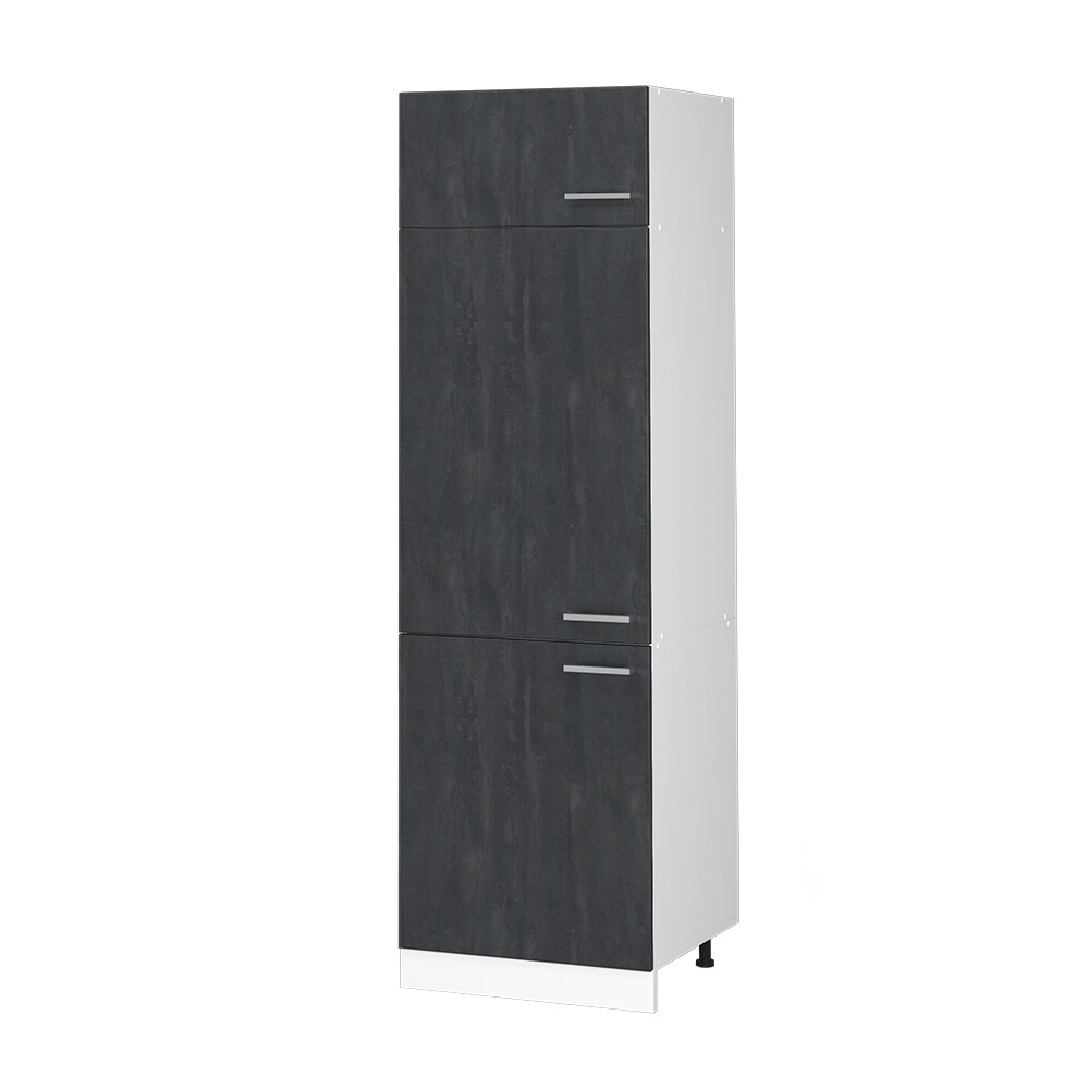 Vicco Kühlumbauschrank R-Line Schwarz Beton Weiß 60 cm