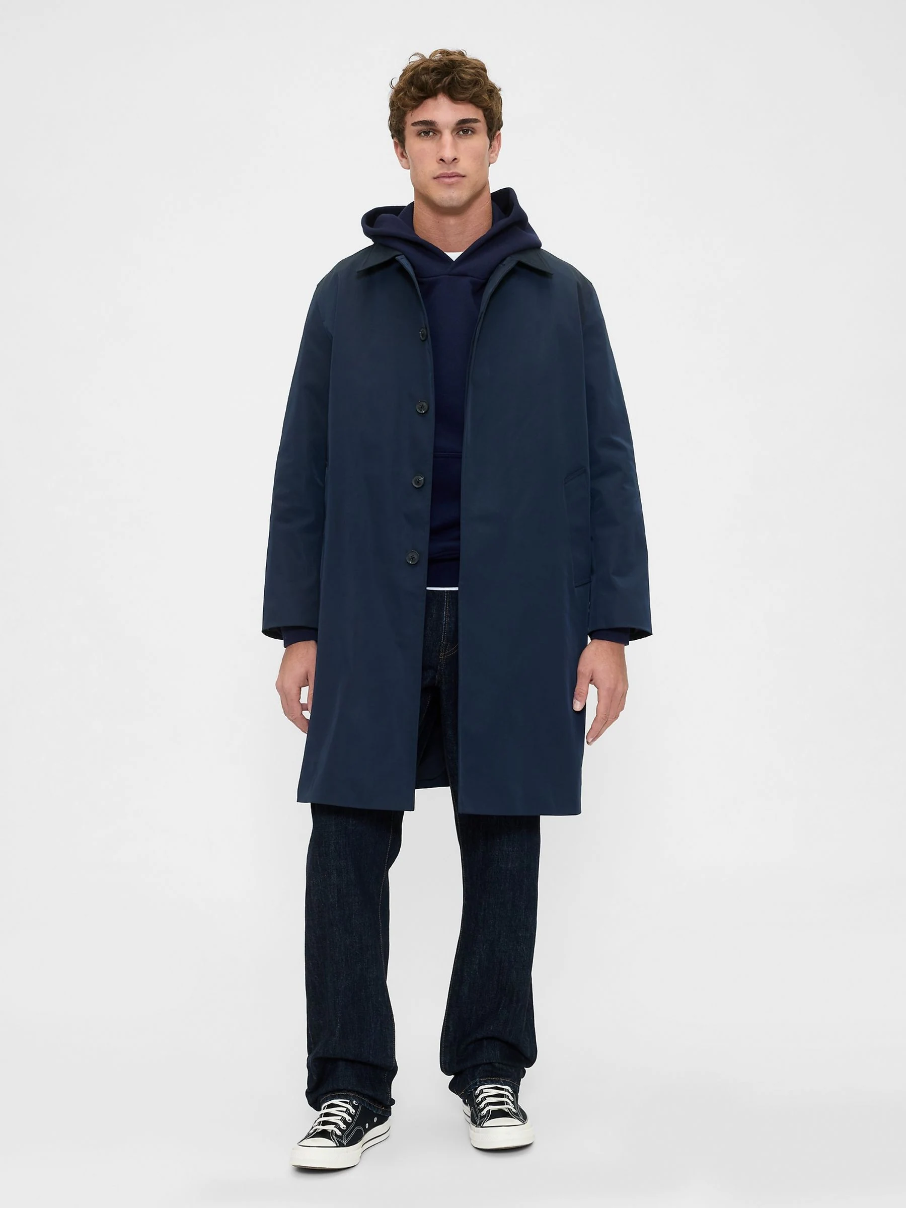 Blauw - Gap Water Resistant Trench Coat