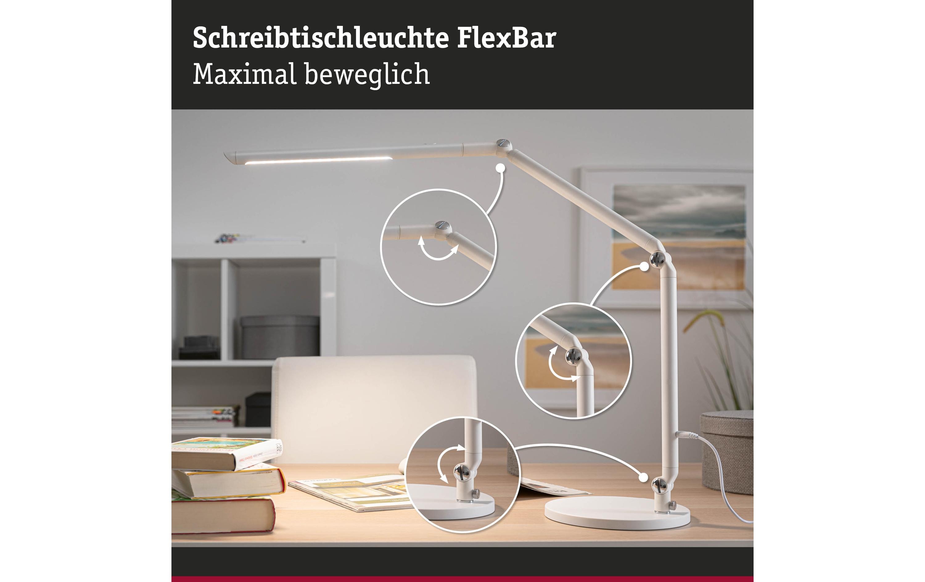 Schreibtischleuchte FlexBar, WeissLED Schreibtischleuchte FlexBar
