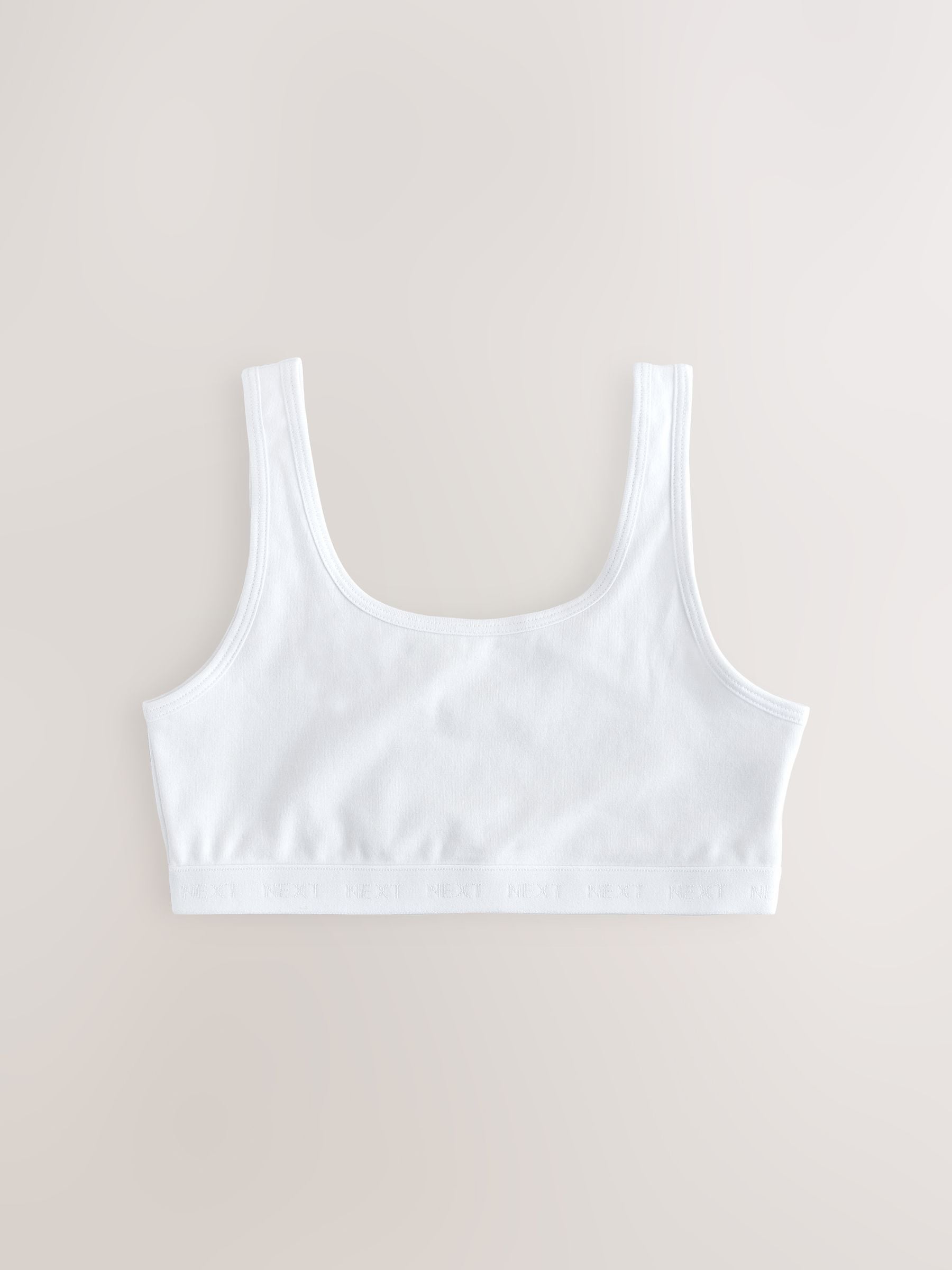 Wit - Crop top met ronde hals (5-16jr)