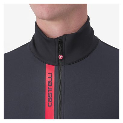 Maillot Manches Longues Castelli Entrata Thermal Noir/Rouge