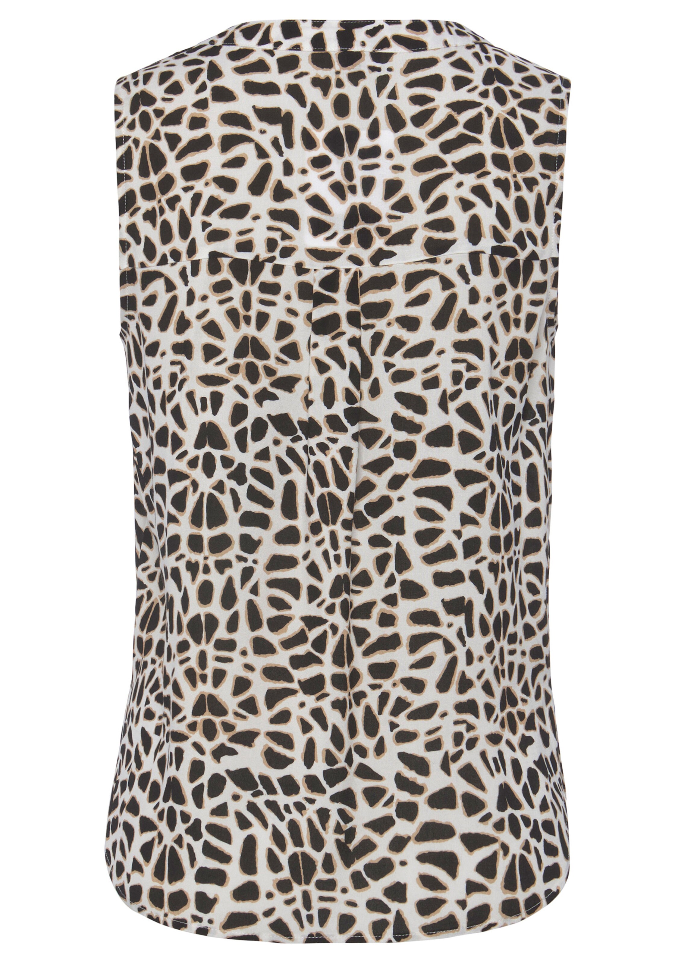 LASCANA Blusentop in creme-schwarz