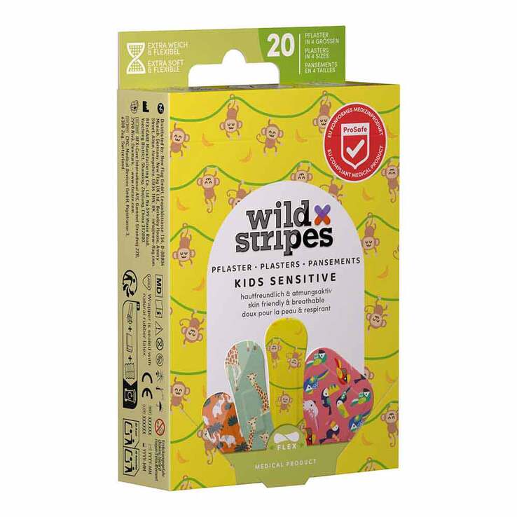 Wild Stripes Kids sensitive Jungle Vibe Pflaster, 20 St