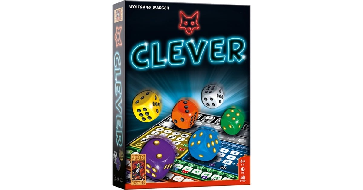 999 GamesClever Dobbelspel  (Nederlands, 1 - 4 spelers, 30 minuten, Vanaf 8 jaar)