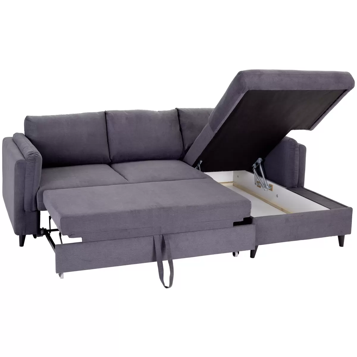 Ecksofa Rokem 198 x 130 Anthrazit