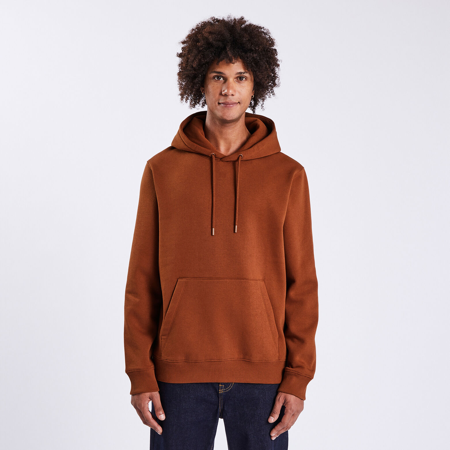 Sweat à capuche essentiel Marron