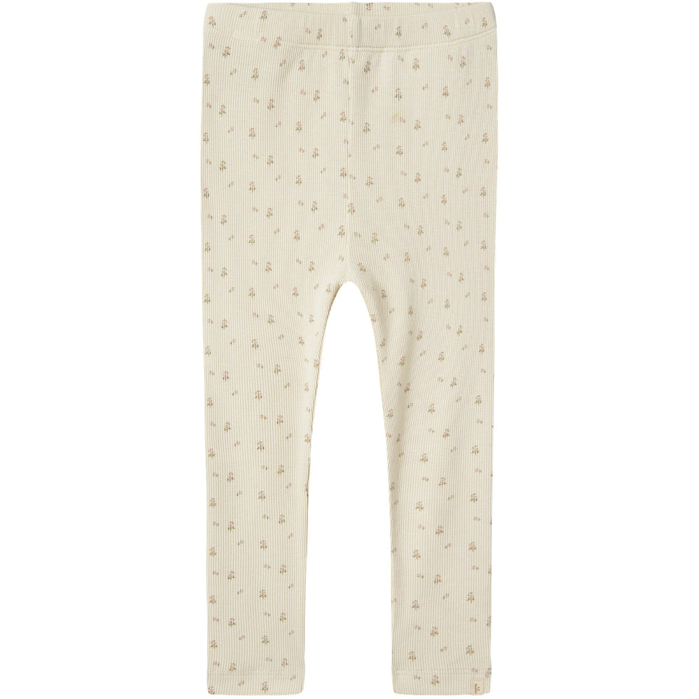 Køb Lil'Atelier Turtledove Flower Gago Slim Leggings Noos