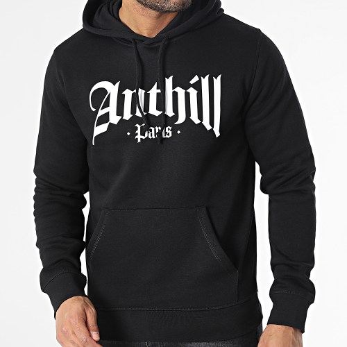 Sweat Capuche Gothic Noir Blanc