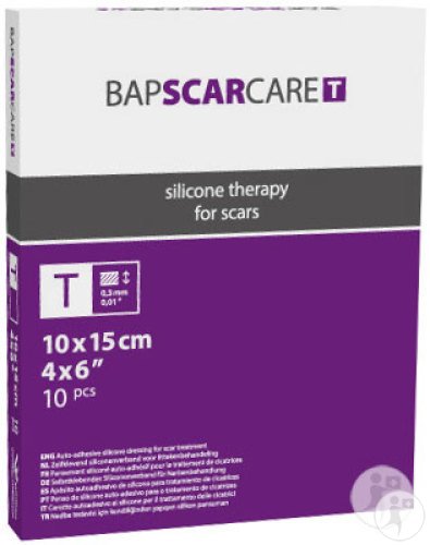 Bap Scar Care T Pansement Siliconé Auto-Adhésif Fin Transparent 10x15cm Pièces 10 (601015)