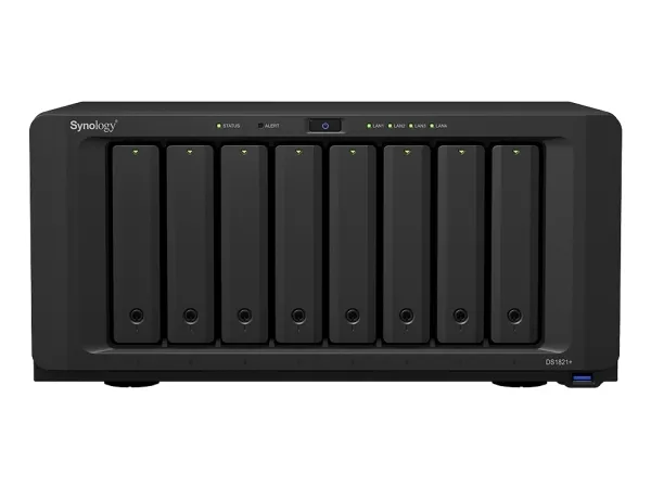 Synology Disk Station DS1821  - NAS-server - 8 bays - SATA 6Gb/s - RAID 0, 1, 5, 6, 10, JBOD - RAM 4 GB - Gigabit Ethernet - iSCSI support