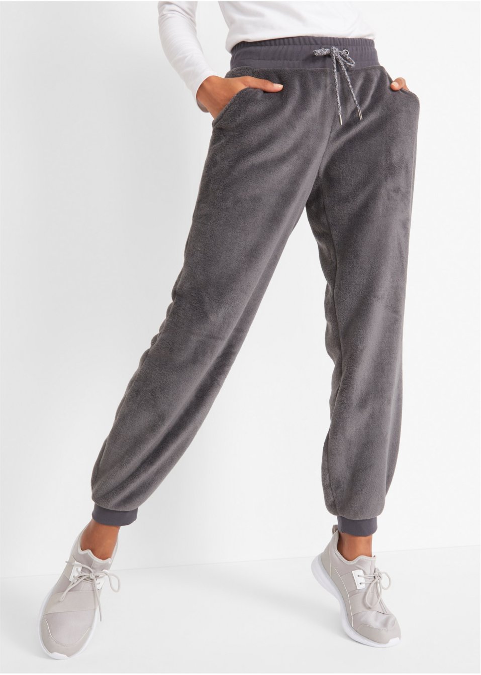 Pantalon de jogging en polaire avec bordures