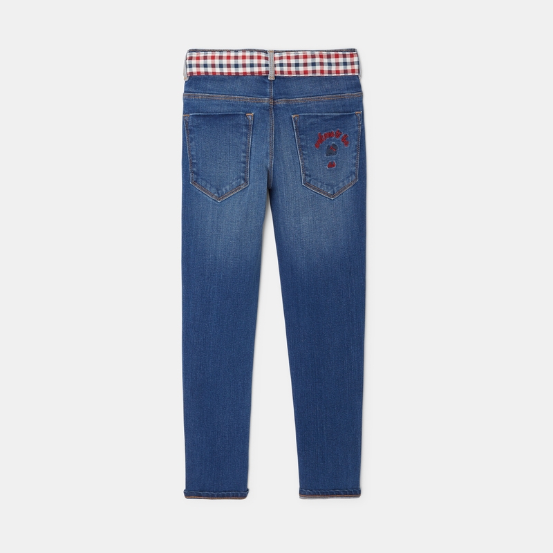Jean slim ceinture amovible