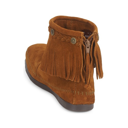 Minnetonka - HI TOP BACK ZIP BOOT - Marron