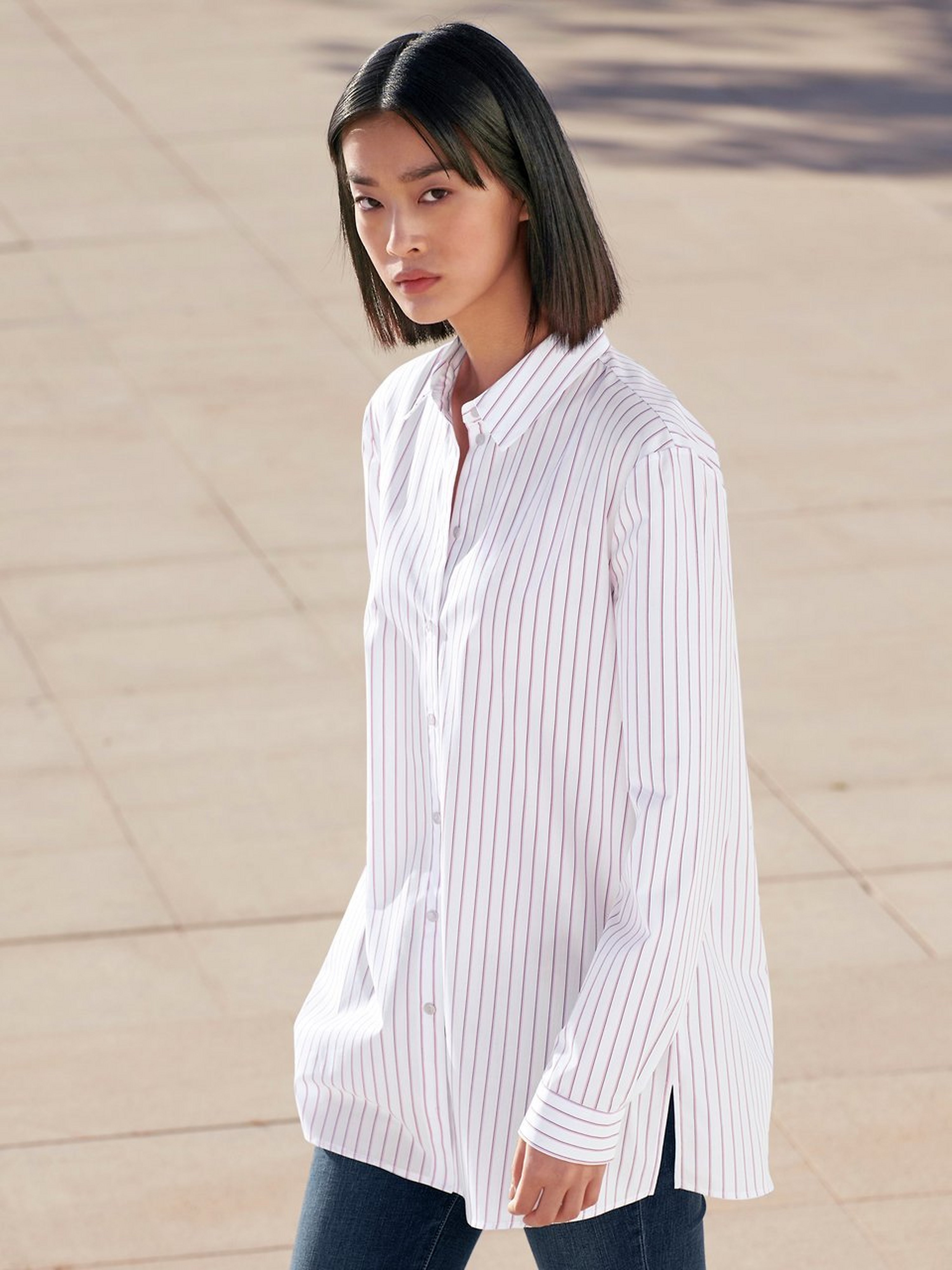 Long-Bluse mit 1/1-Arm