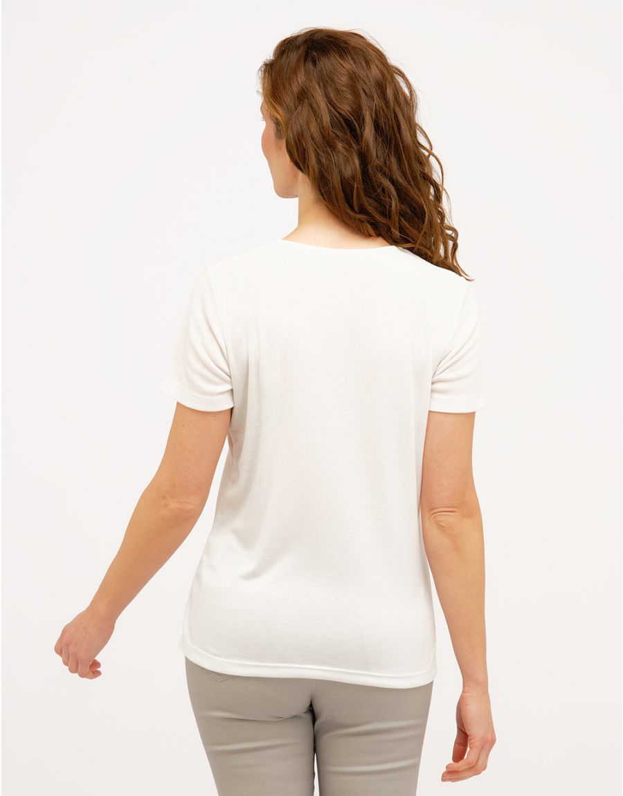 T-shirt écru fantaisie