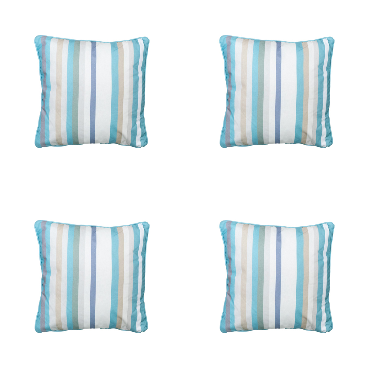 Madison Righe azure Sierkussen - Set van 4