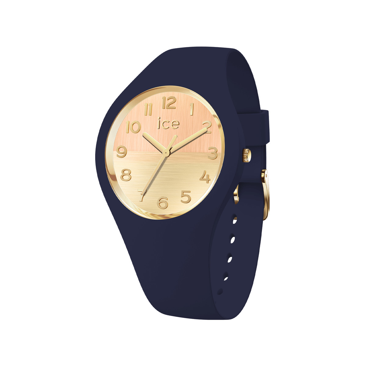 Montre ICE WATCH Ice Horizon femme plastique doré bracelet silicone bleu marine