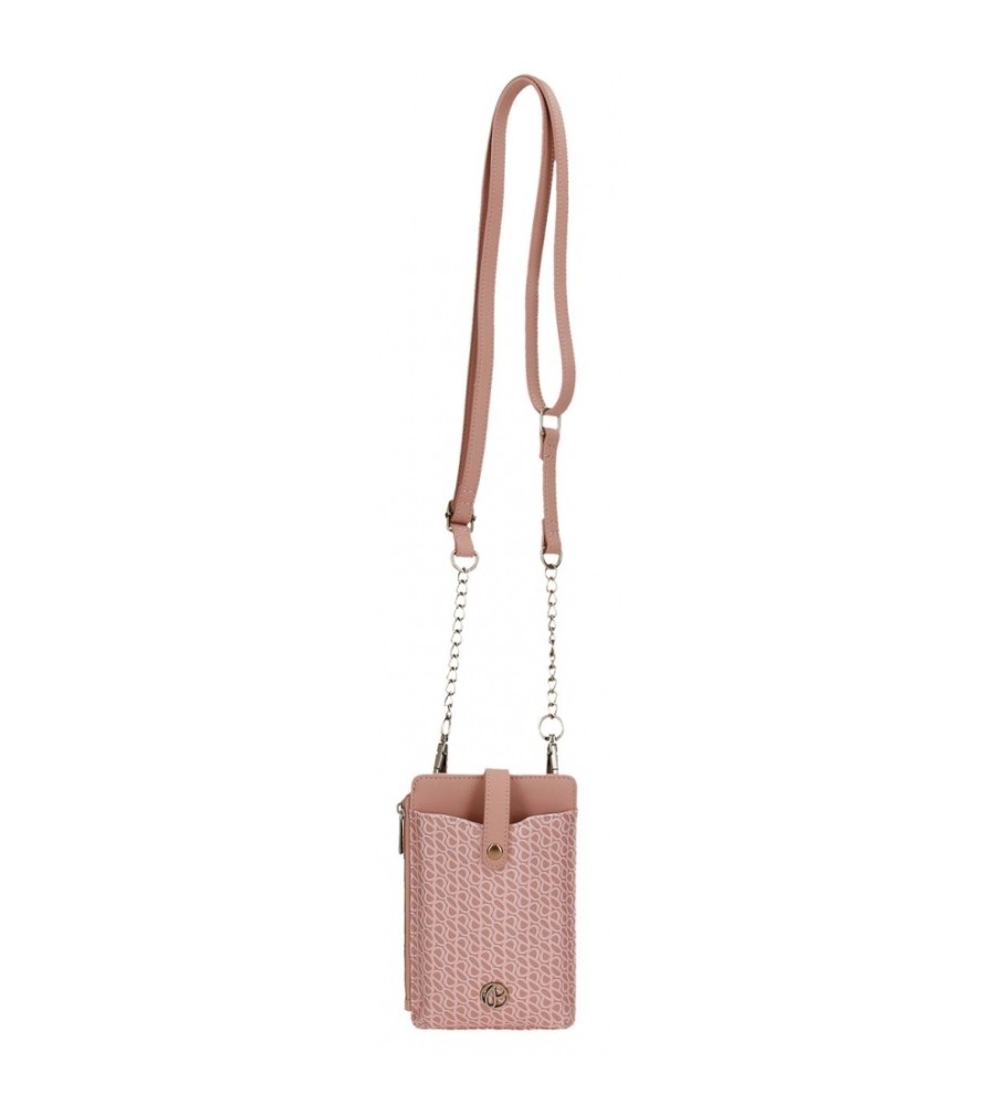 Bolsa transversal rosa Megan da Pepe Jeans para celular.
