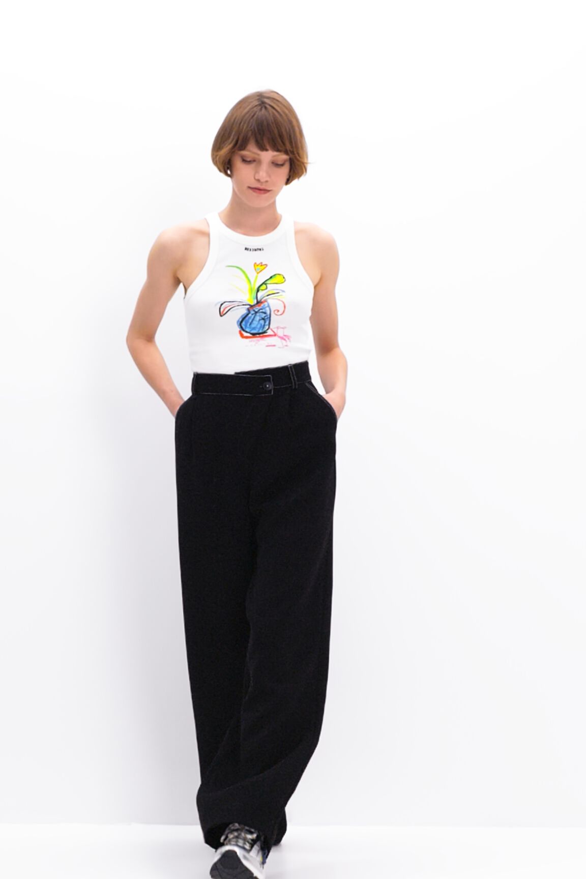 Pantalon twisted pinces