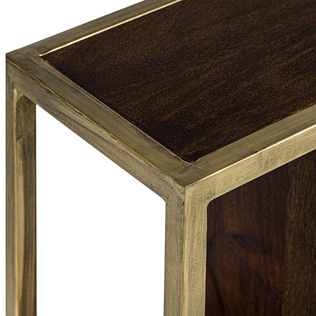 Hängeschrank GOLDEN BATH 52 x 66 cm Braun/ Goldfarbig