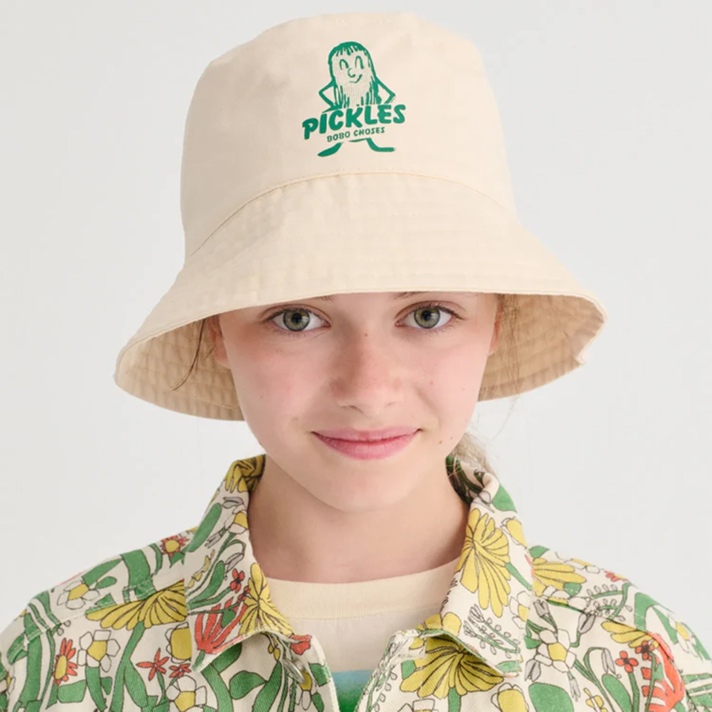 Sonnenhut wendbar Bobo Choses Pickles Offwhite