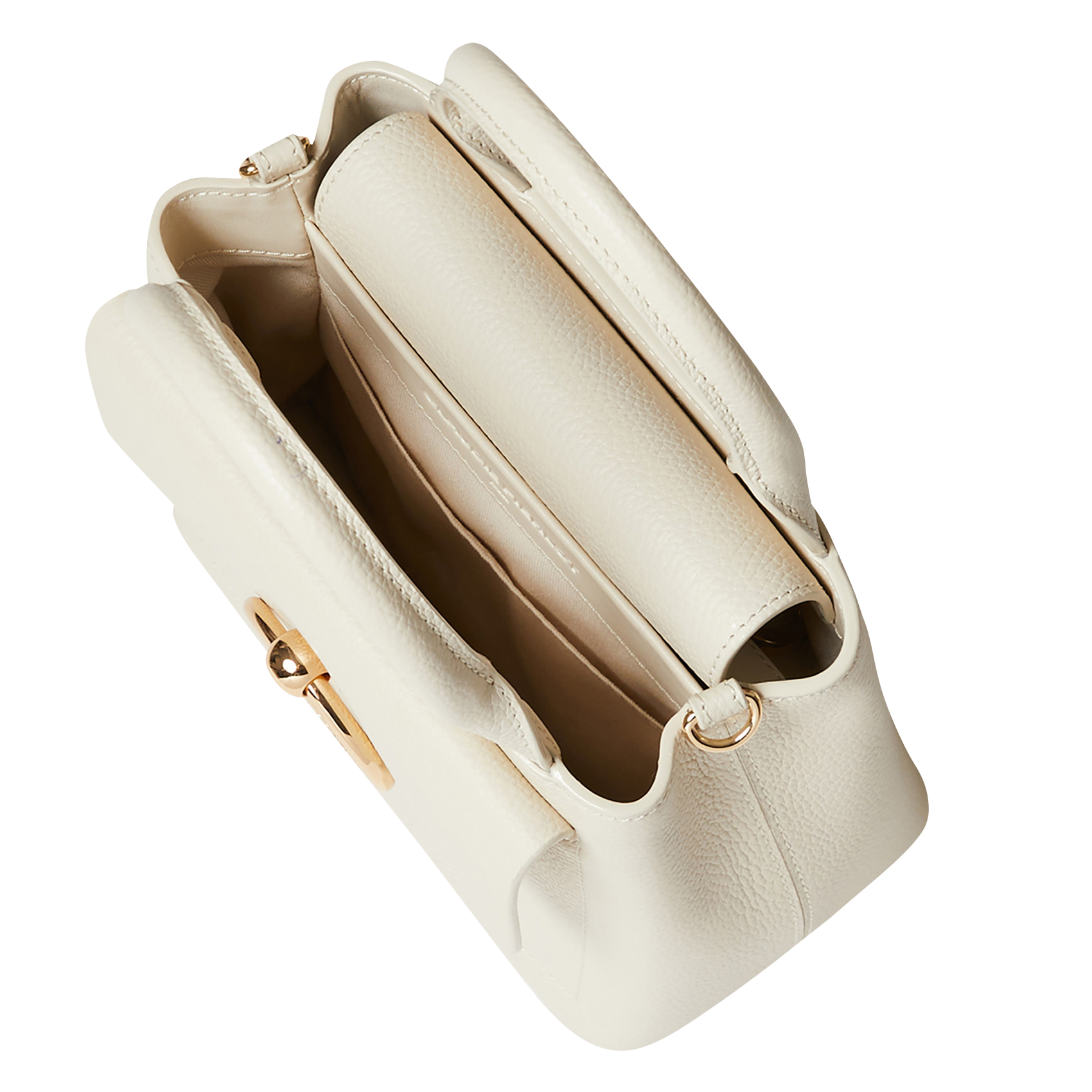 Mini sac à main en cuir lisse | Blanc
